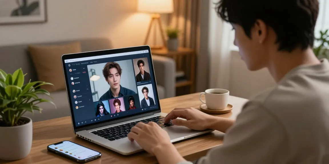 Engaging NSFW AI chat scene with user and character interaction in a cozy living room.