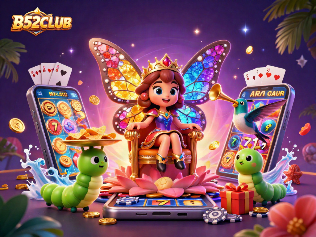 B52CLUB invites you to spin and win at vibrant slots with our captivating 3D animation.